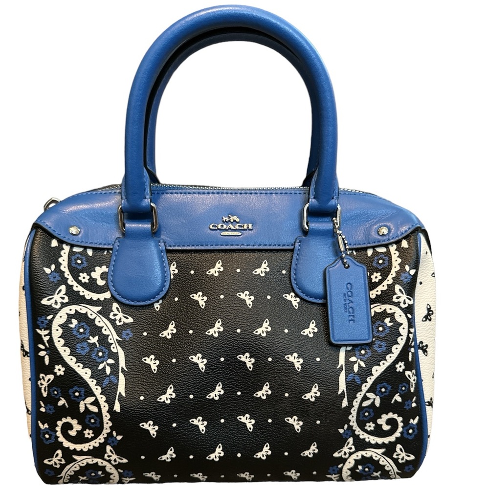 COACH Butterfly Bandana Print Mini Bennett Satchel